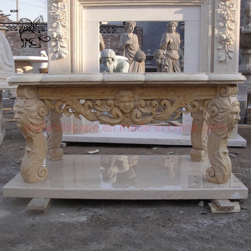 China Supplier Garden Furniture Customized Size White Marble Table Chair Mtc-07