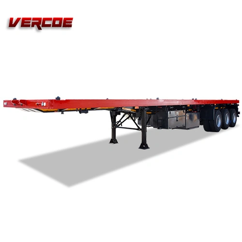 Vercoe 2 3 4 محاور قياسية 65r22.5 الإطار 50 t مسطح شبه المقطورات