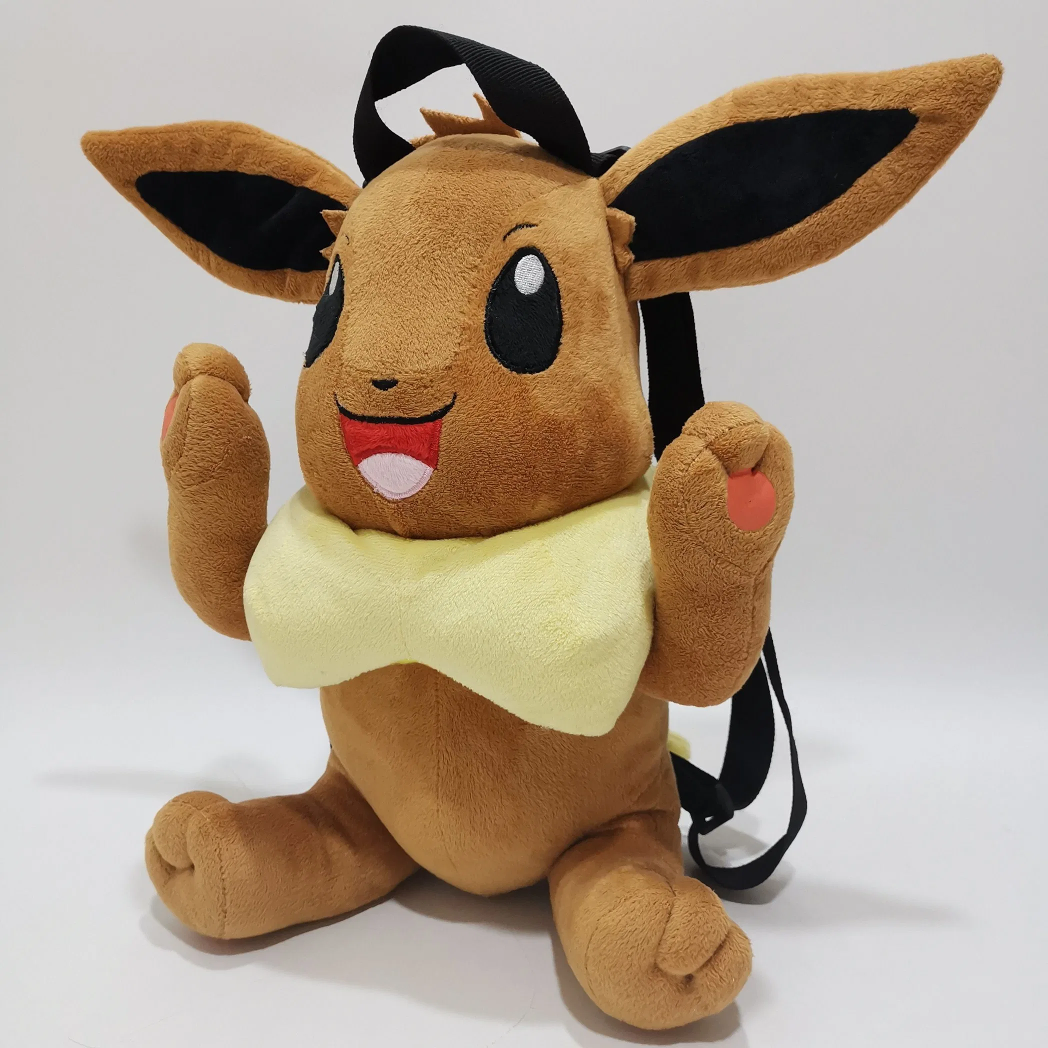 Hot-Selling Licensed Plush Toys Pokemon Series Soft Stuffed Eevee Backpack Cute Bag Gift for Kids