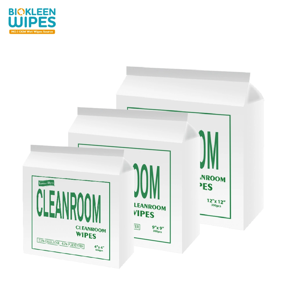 Factory Supply 9X9" Class 100 Polyester Cleanroom Wiper with Good Absorbency