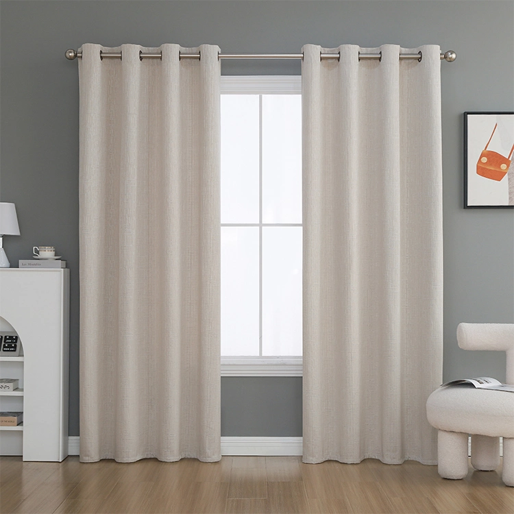 Bamboo Kno Linen Curtain Fabric Jacquard Cotton Linen Fabric Living Номер Спальня современная простота