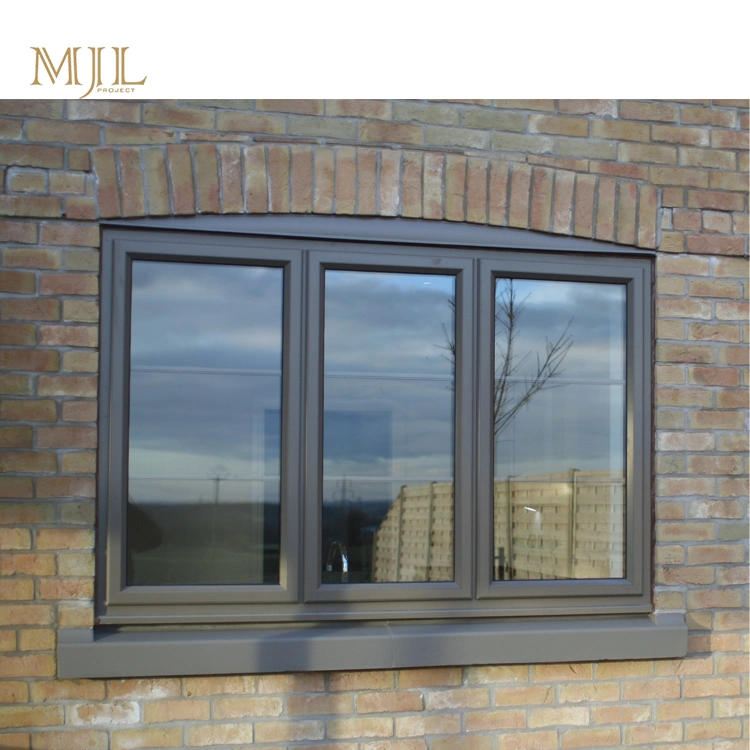 Mjl Triple Glass Windows Store Front Thermally Broken Residential Aluminium Casement Windows