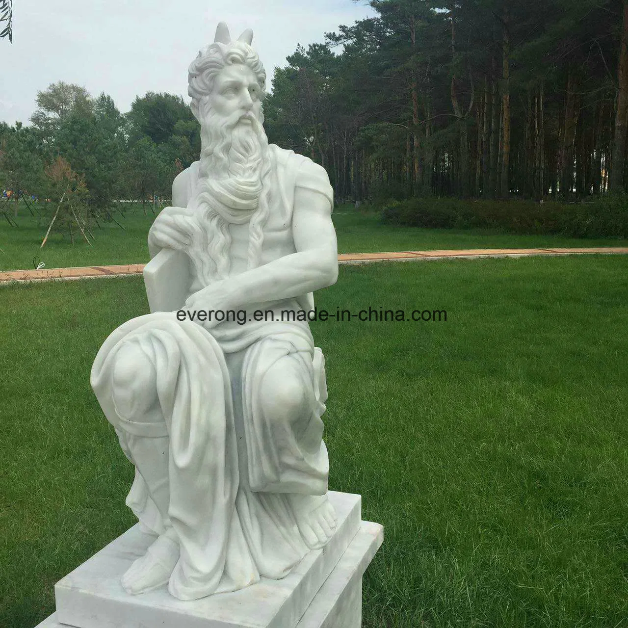 Tallado en piedra, mármol blanco, el hombre la figura estatua/Escultura de los antiguos griegos y romanos