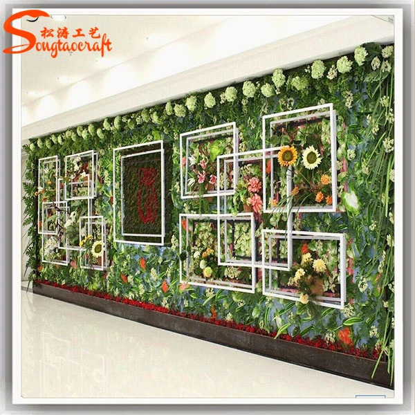 Hot Sale Unique Design Artificial Plant Wall Plastic Grass