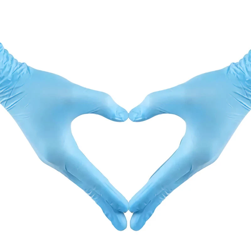 Blue China Nitrile Powder Free Gloves Examination for Sale