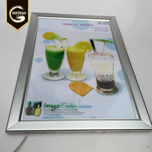 Custom LED Curved Menu Light Box Board Restaurant Menu Display