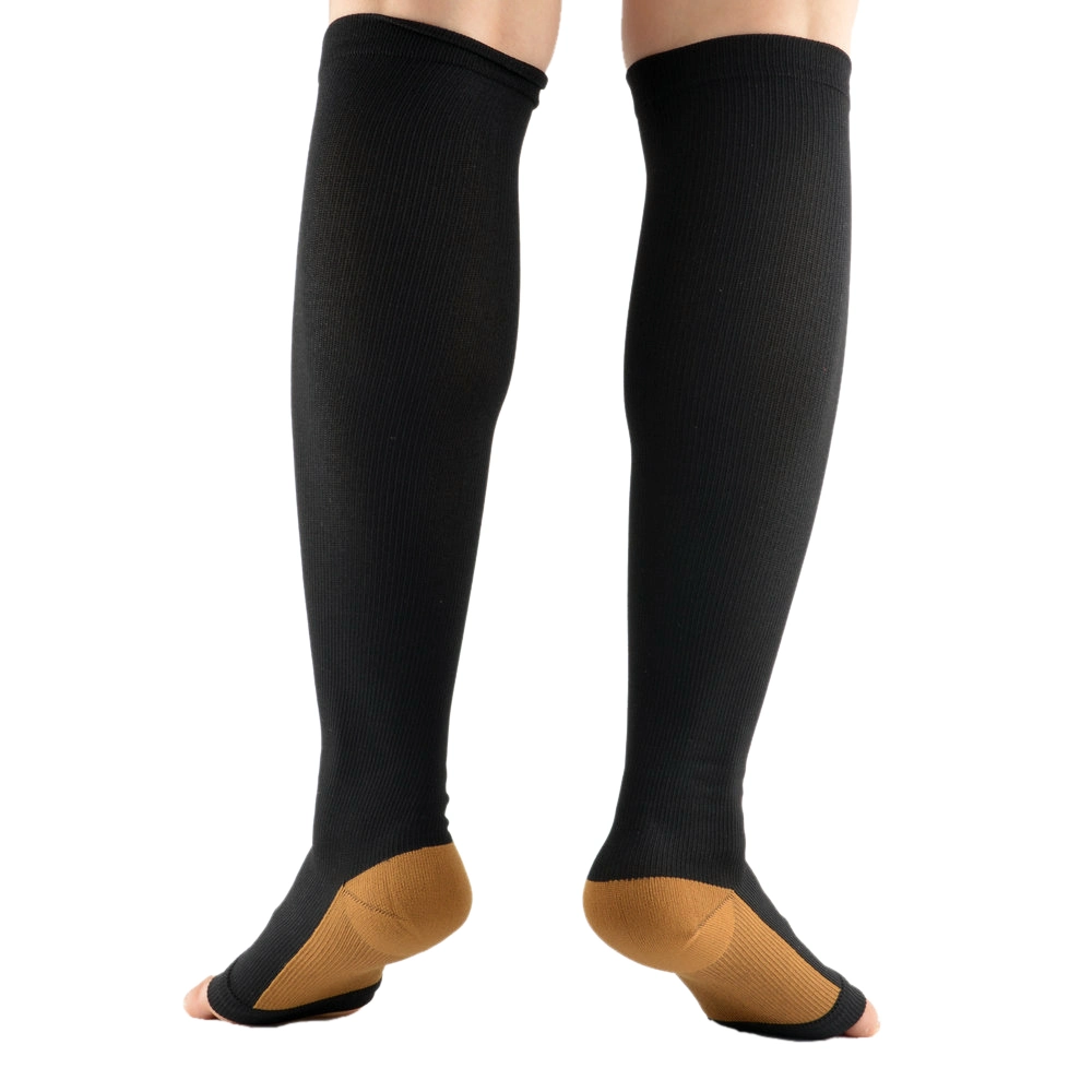 High Side Zipper Compression Socks for Women