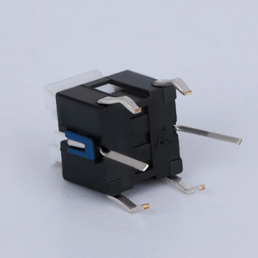 Interrupteur tactile mécanique à pression éclairé 6X6mm à 4 bornes avec LED.