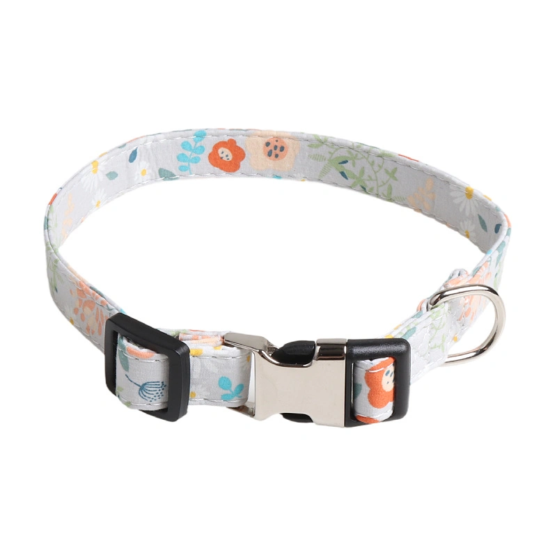 Semi-Metallic Flower Series Ajustable Dog Collar Pet Accessories