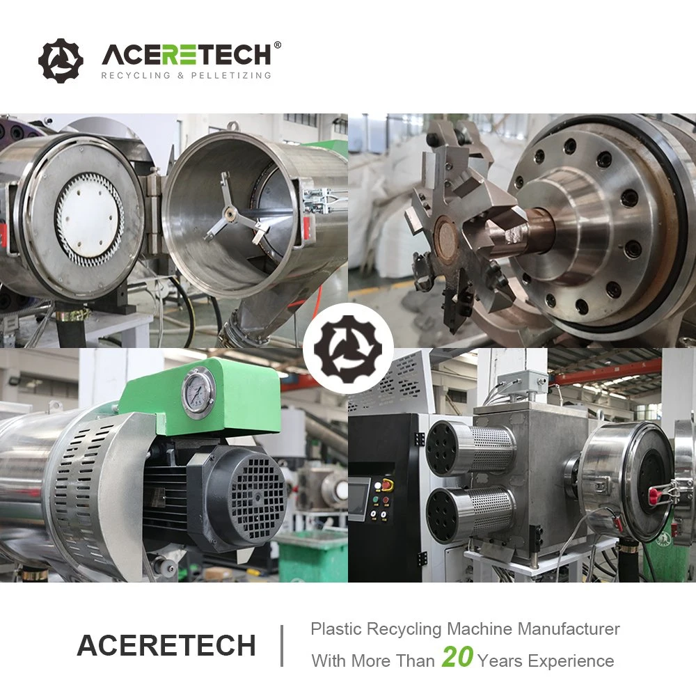 Aceretech Plastic PP/PE Bags Recycling Pelletizing Granulator Machine with Cost Price List