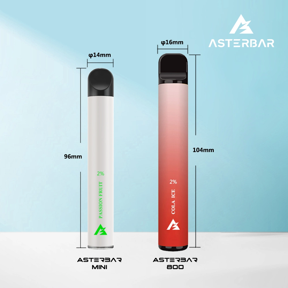 Kits de démarrage de e-cigarette 2,0 ml de capacité Aromavape Asterbar Mini Pen-Style bouffée minuscule bar jetables