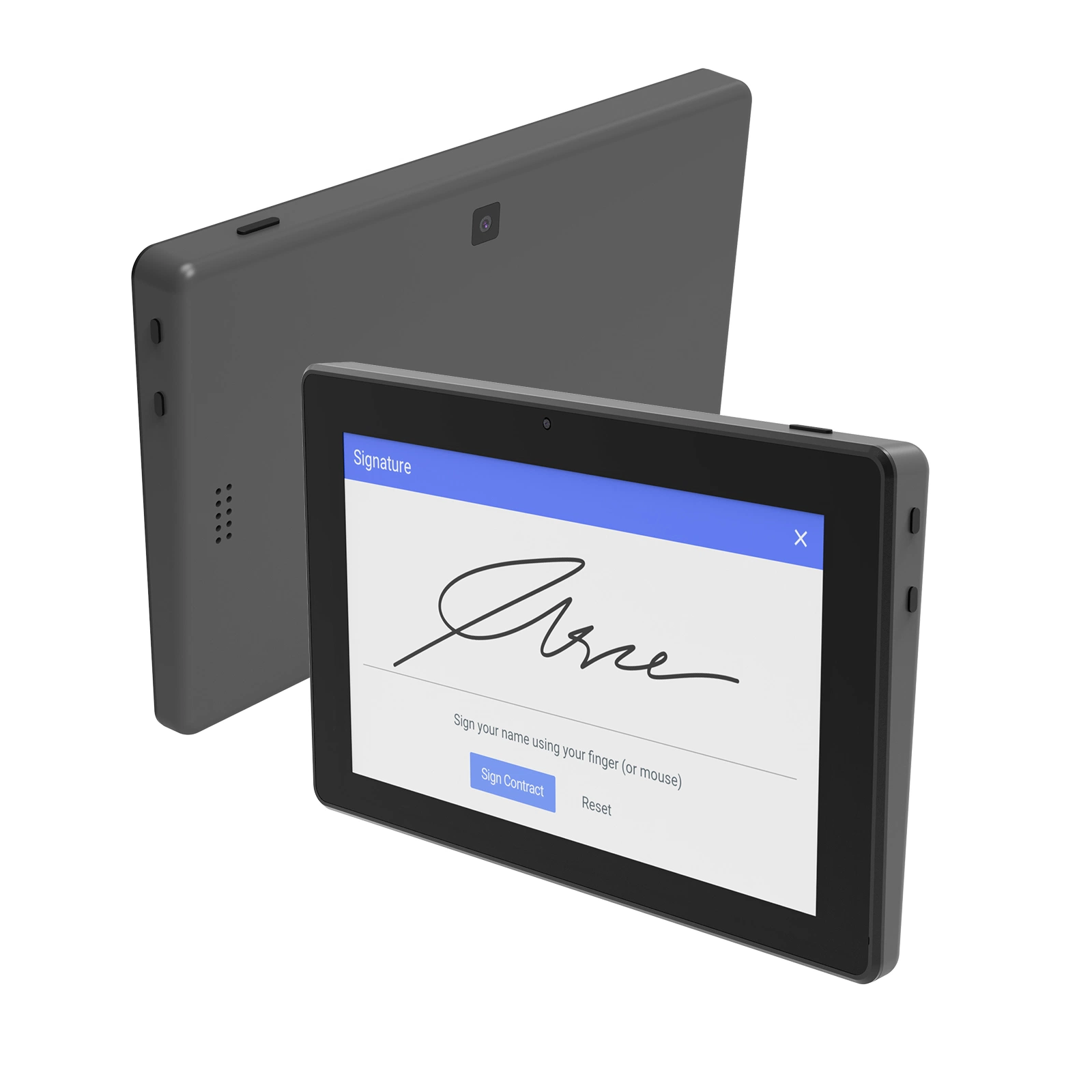 7 Zoll Android WiFi 4G Tablet Electronic Signature Pad Digital E-Signing Pad für die Verwaltung der Hotelbank