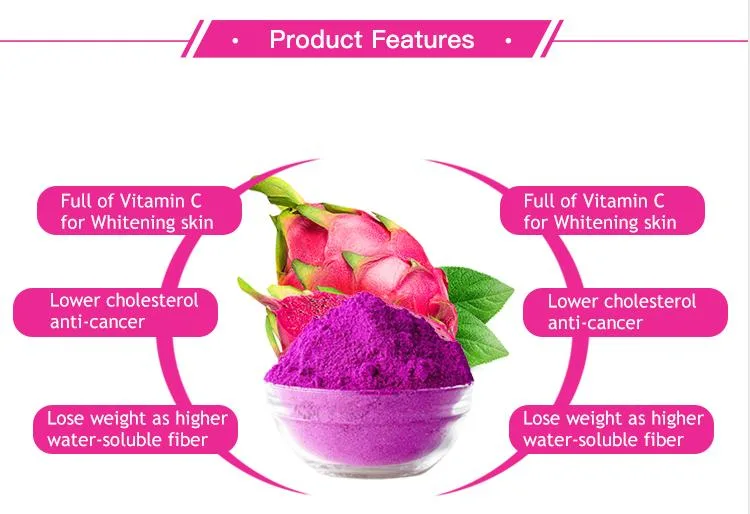 100% Natural Food and Beverage Organic Fruit Extract Freeze Dried Red Dragon Pitaya Fruit Powder