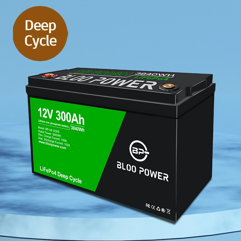 Bloopower 12V 50AH 100Ah 120Ah 150Ah 200 Ач, 300 Ач, 400 Ач для финансовых учреждений светофора при отклонении от нормы не аварийный сбой питания системы хранения данных