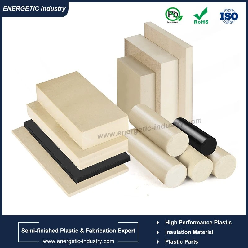 Varilla de Peek rellena de fibra de carbono con 1000mm a 500mm de longitud para ingeniería, varilla de Peek, varilla de plástico de Peek