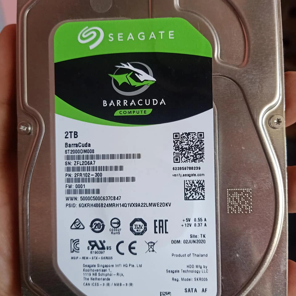 Seagate Barracuda disque dur haed 2 to 7200 tr/min 256 Mo de cache SATA Disque dur de 6,0 Go (ST2000DM008) SSD/HDD