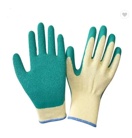 Industrial Protection 10g Cotton Knitted Latex Coated Winter Working Gloves