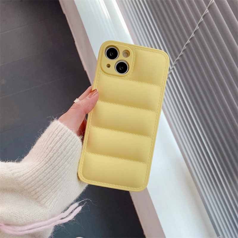 North Color Puffer Phone Case Camera Lens Protective Puffer Case Down Jacket Cover for iPhone 14 PRO Max