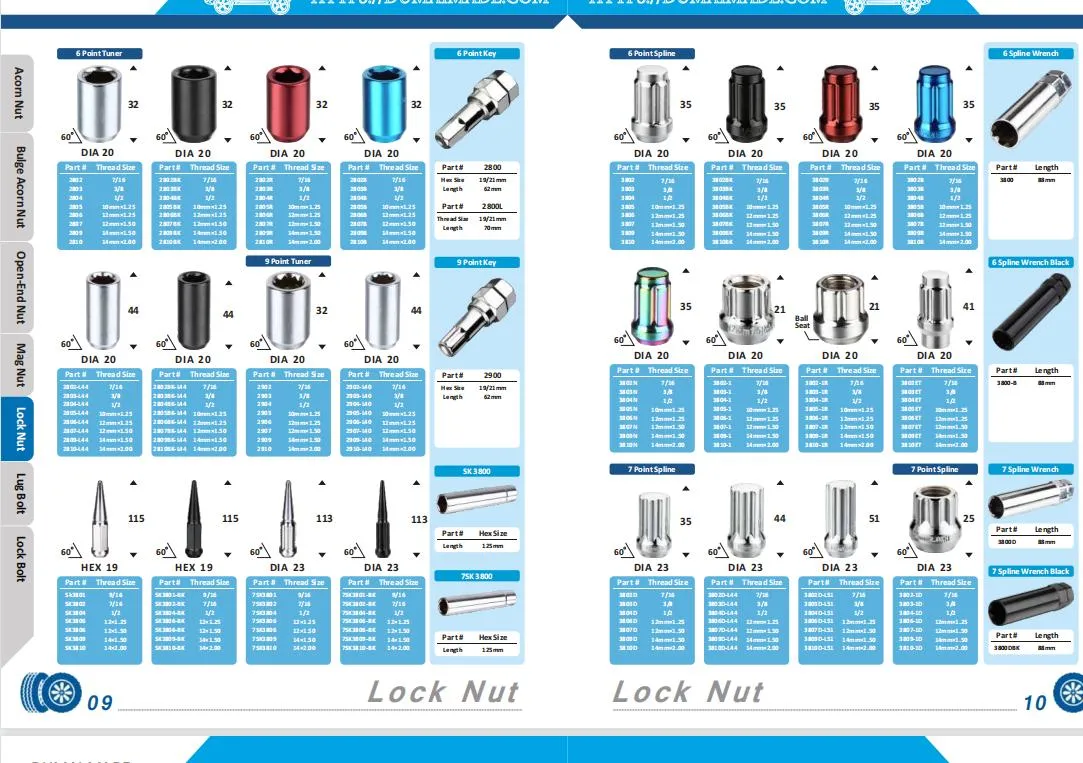 Factory of Wheel Lug Nuts, Wheel Hub Nuts, Wheel Lock Nuts, Lug Bolt Wheel Nut for Car Truck Tyre Trailer & Rim OEM / Tuner