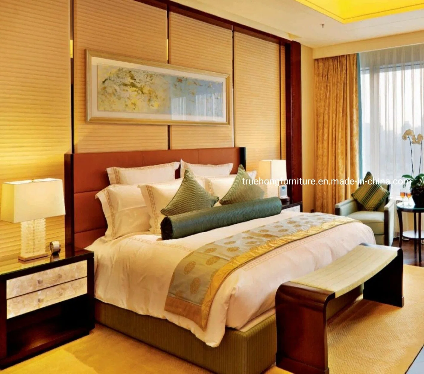 Hospitalidade Hotel mobiliário Top qualidade Atacado Hotel Quarto Set Professional Mobiliário do hotel