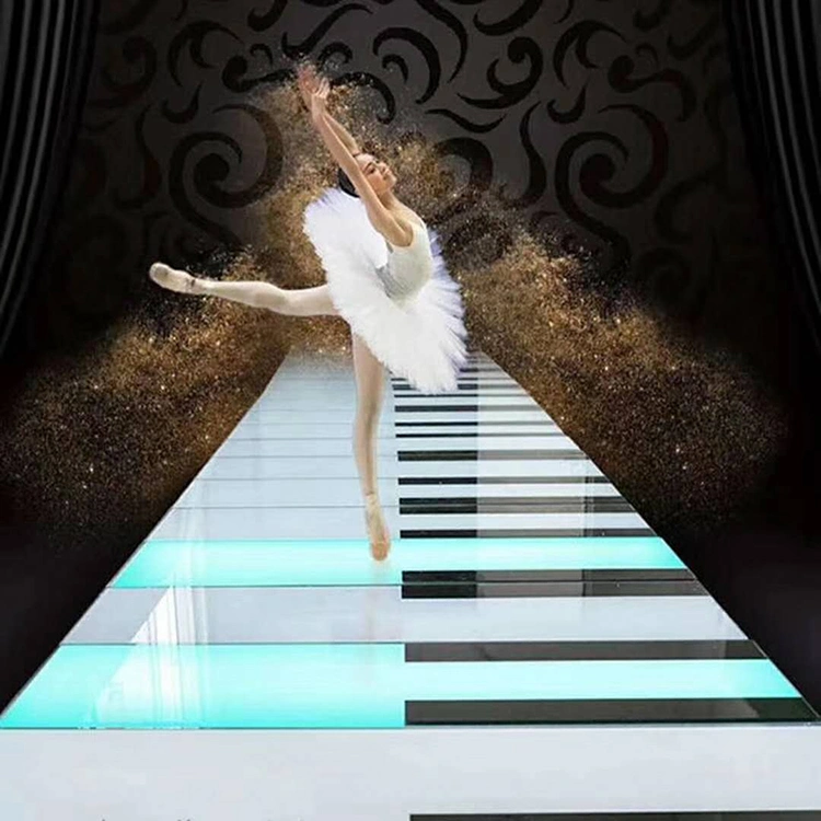 Venda a quente levou Dança Reproduzir música enterrados Piscina rebaixada a Cor RGB Gigante Interativo Piano do Piso