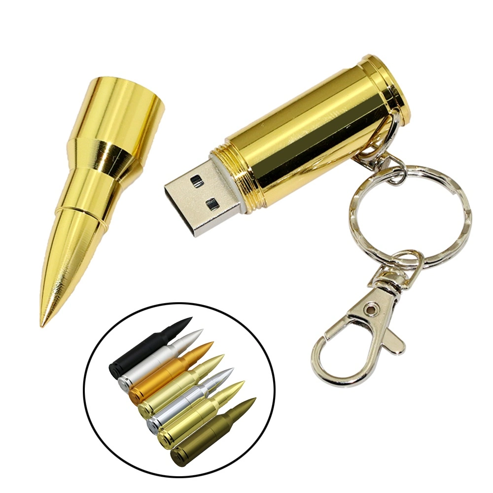 Don Metal Pen Drive Bullet 4GB 8 GB de disco con llavero USB 2.0