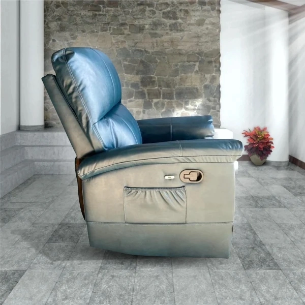 Blue Leather 330 Marshall Massage Chair Recliner