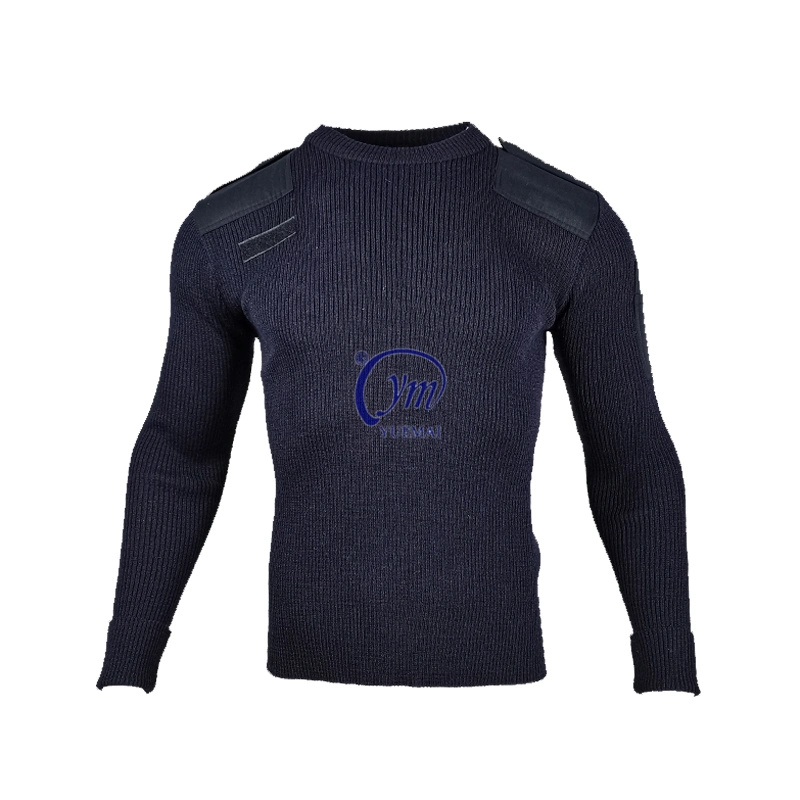 Wholesale 2021 Army Round Neck Navy Blue Pullover Sweater