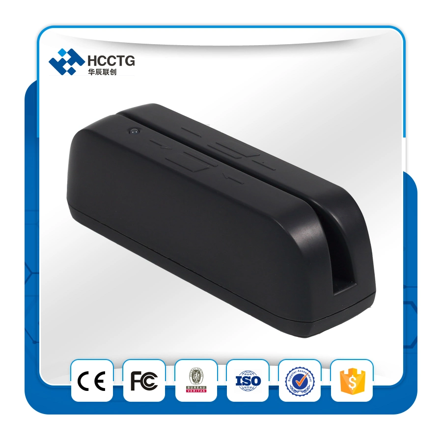 Leitor de cartões Mini-portátil com faixa magnética 1/2/3 USB Hcc780