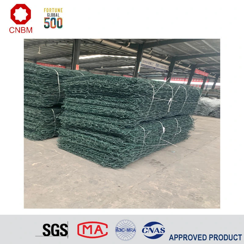 Hexagonal 2m 1m 1m PVC Coated Gabion Wire Mesh Gabion Box