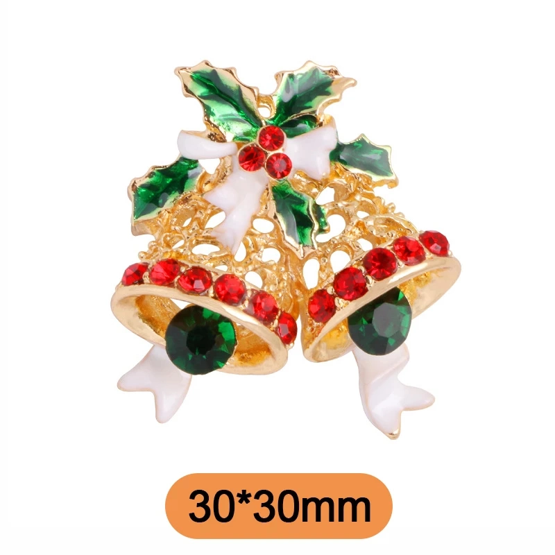 Christmas Bell Tree Promotion Gift Acrylic Reel Car Auto Emblem Glitter High quality/High cost performance Decoration Diamond Nickel Plated Wholesale/Supplier Badge