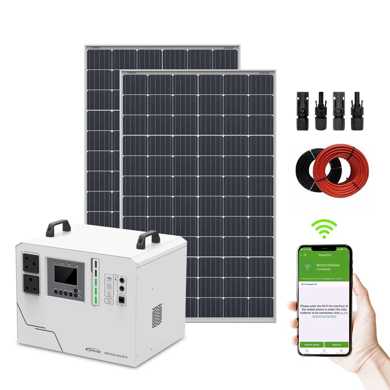 Epever on/off-Grid All-in-One Single Phase Storage Battery 1500W Home Energy Power Generator with Hybrid Inverter