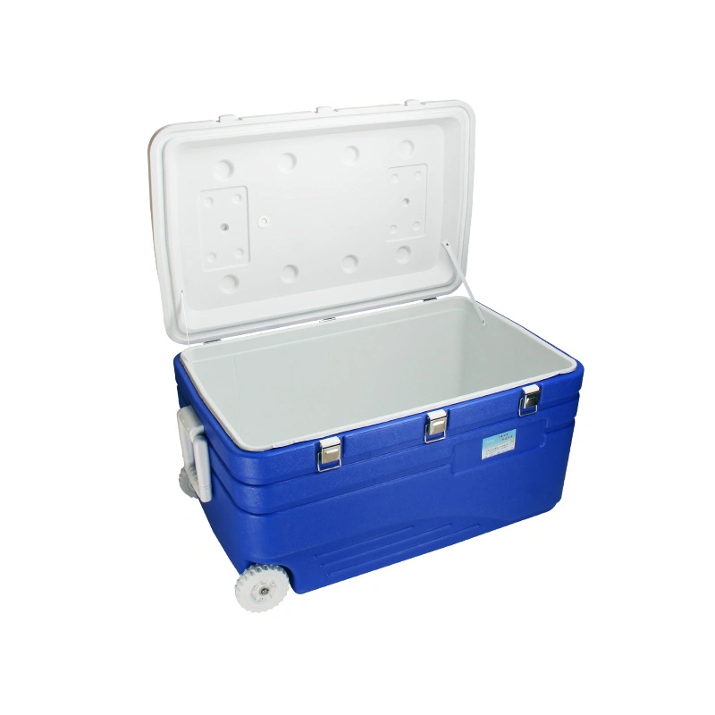 Wheeled Hard Cooler Keeps Ice Camping Plastic Portable Picnic Ice Chest Cooler Box by Kinpack