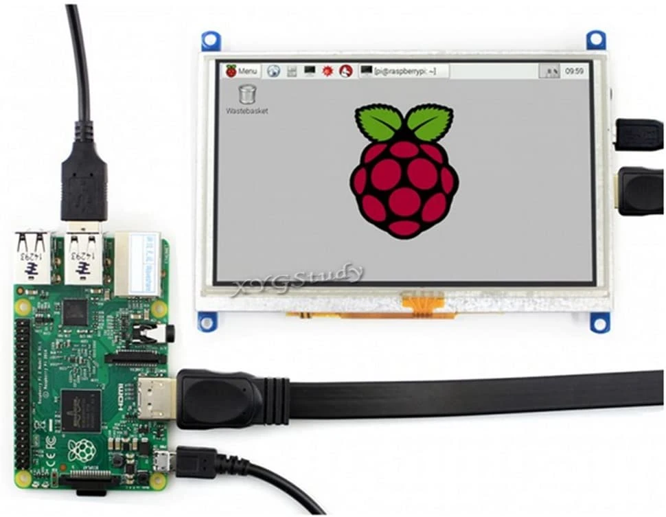 5 Inch 800X480 Resistive Touch Screen LCD HDMI Interface Supports Raspberry Pi 1/2/3 Model B a+ B+