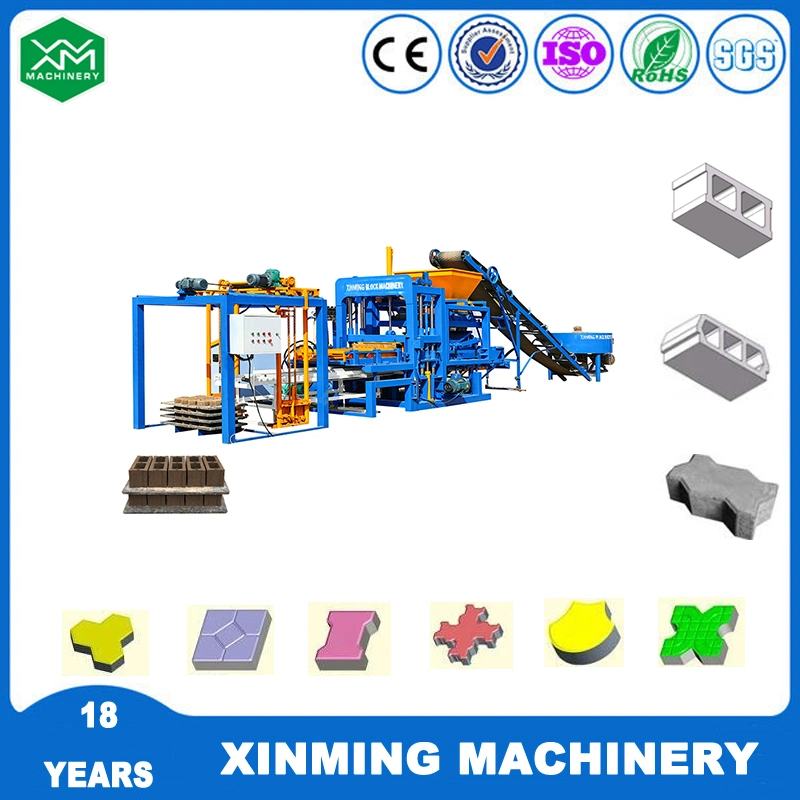 Qt4-15b Full Automatic Hydraulic Concrete Hollow Hourdis Curbstone Paver Block Automatic Brick Making Machine in Jamaica