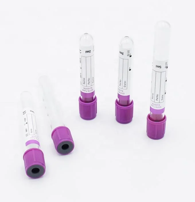 Disposable Medical Pet Plain Red Cap Vacuum Blood Collection Tube