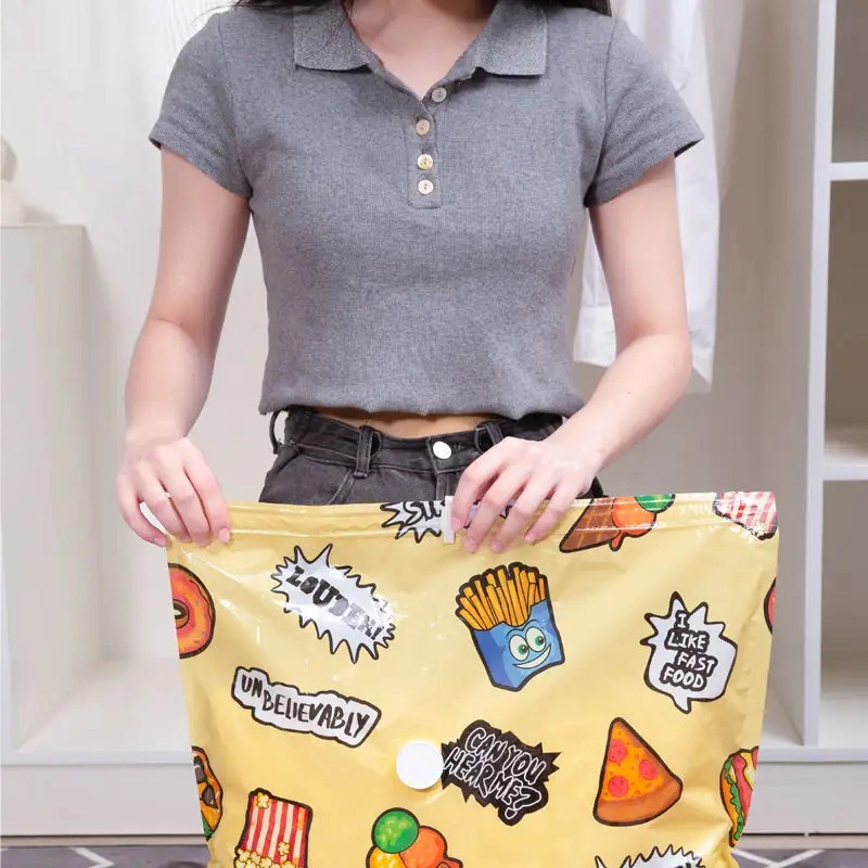 New Household Thickened Vacuum Compression Bag Family Food Storage Pattern Super Large Cotton Clothes Quilt Storage Bag