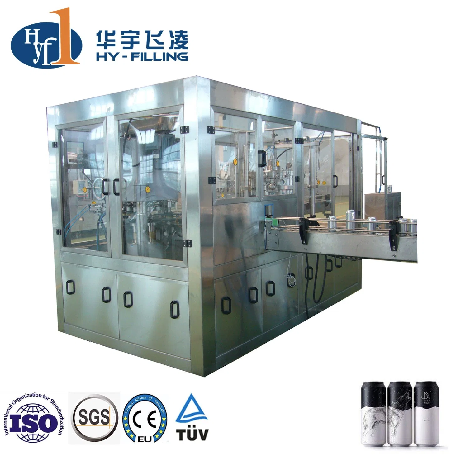 Filling-Sealing 2 in 1 Cola Can Filling Machine Cans Soda Pop Making Machinery