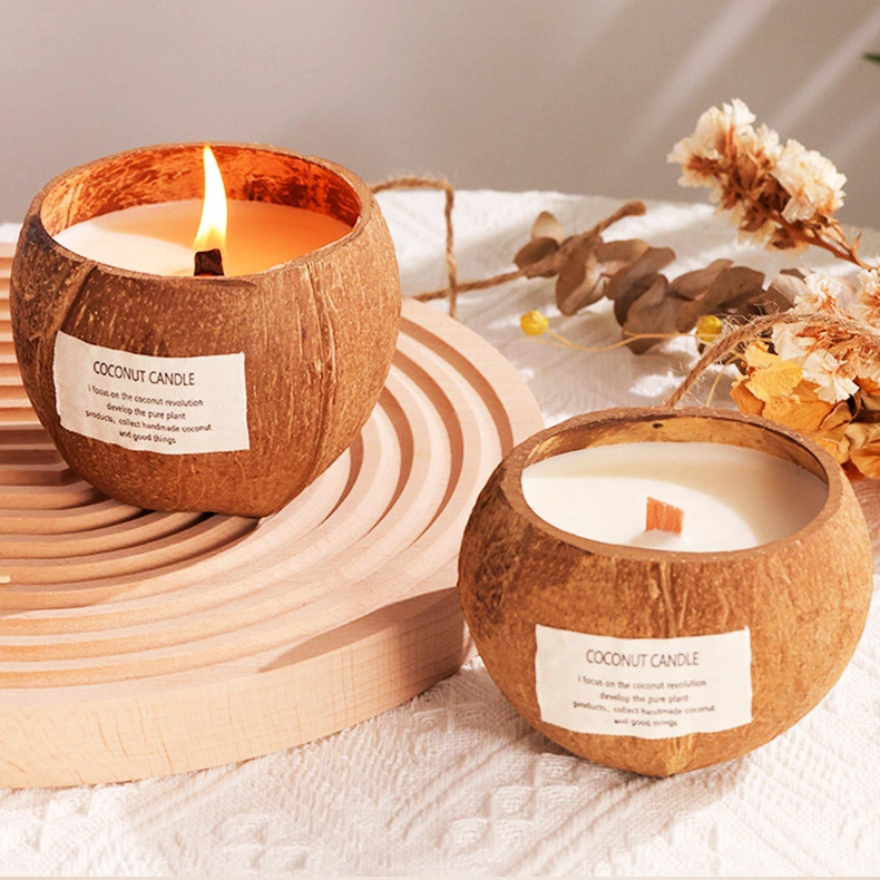 Scented Candles in Coconut Shells Candle Suppliers Natural Coconut Essential Oil Candle in Bulk