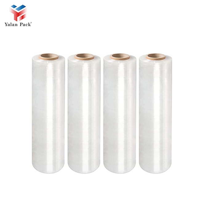 Shrink Wrap Pallet LLDPE Plastic Roll Transparent Hand Stretch Film for Packaging