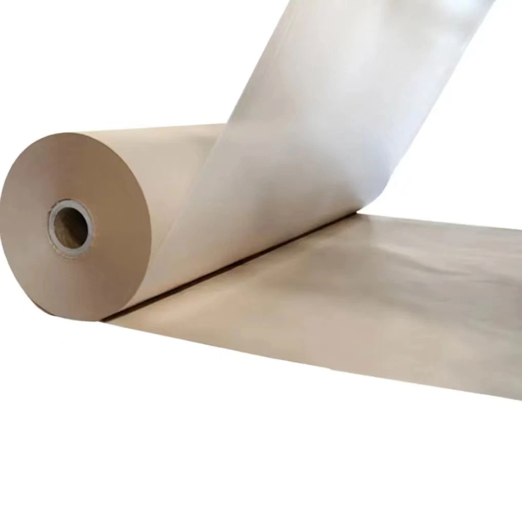 70g Mg Unbleached Peelable PE Coated Foam Kraft Paper for PU Foaming Liner