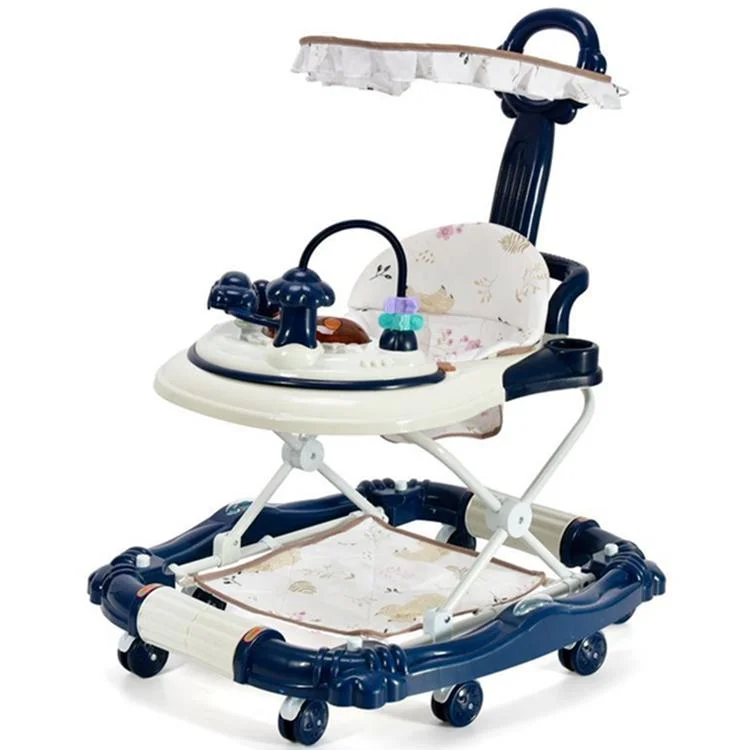 Cartoon Walking Spielzeug Stuhl Musical Baby Walker mit Stopper für Kinder