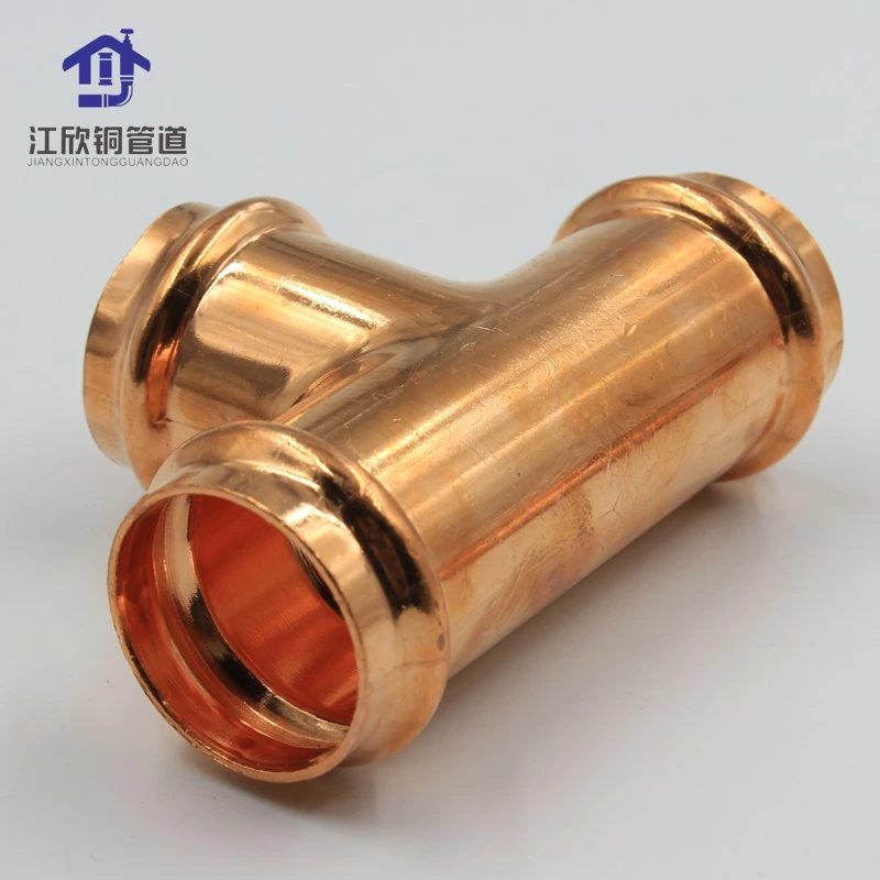 Copper Tee Equal Press-Fit Dn15 for Gas and Water