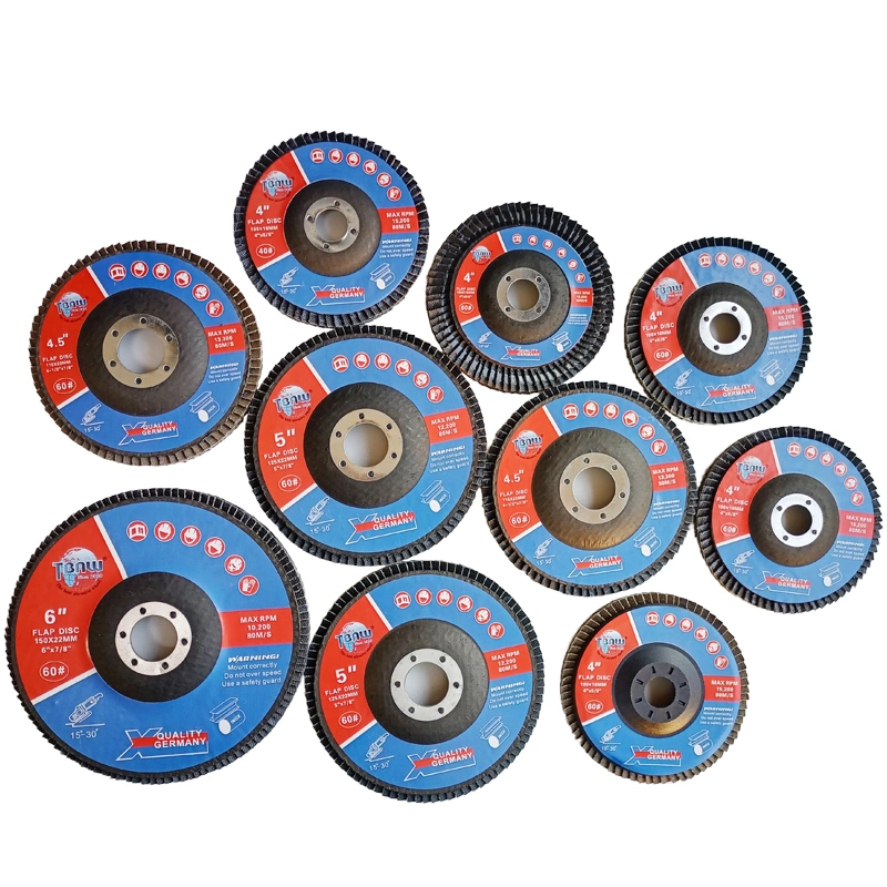 100mm Aluminium Oxide Grit 60 Flap Discs