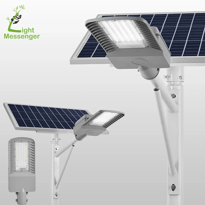 Light Messenger Project Town Villiage Solar Road Light MPPT Control Waterproof Outdoor High Power Lighting Remote Control Lamp LED Solar Street Light with Pole
