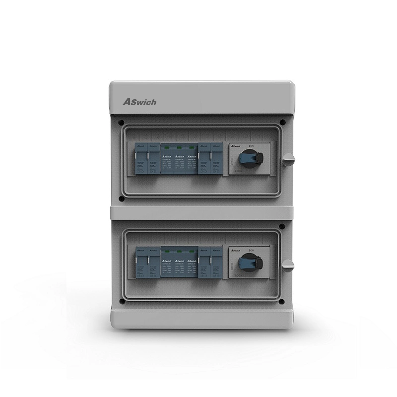 Boîte de mélangeur de DC solaire Aswich Boîte de jonction 4 piqûres dans 1 ; 2 avec MC4 du connecteur de la glande pour panneau solaire Boîte de distribution de l'onduleur