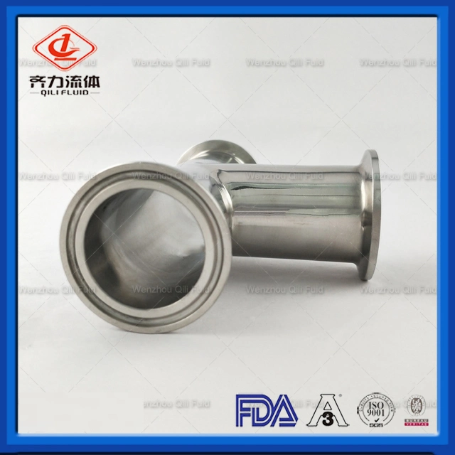 Sanitary Stainless Steel Clamped Equal Straight Tee