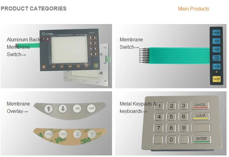 Pet Mate de personalización de la F150 F200 XE200 V200 Panel de interruptores de membrana