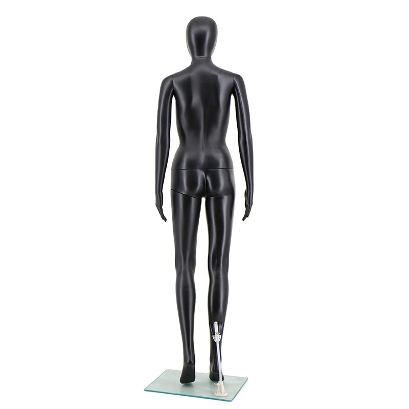 Factory Direct Sale Black Plastic Female Display Clothes Mannequin