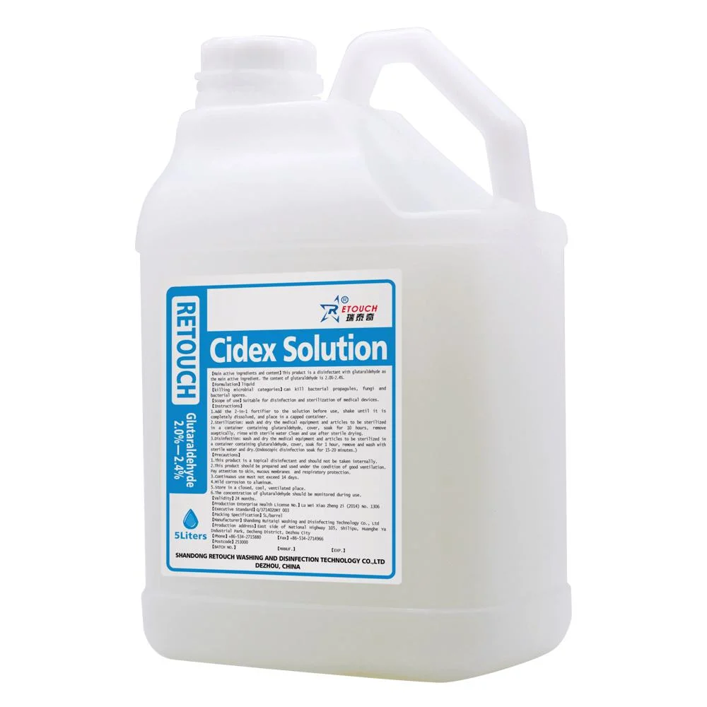 حل Cidex 2% التخلص من مطهر الجهاز الطبي Glutaraldehide Solution 2%
